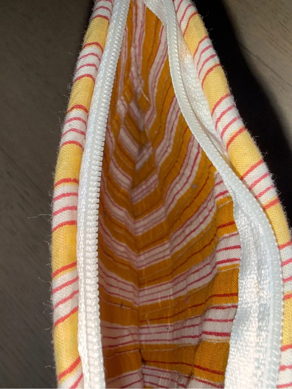 New & Handmade - Quilted Floral Card Wallet in Mustard Yellow and White Pouch